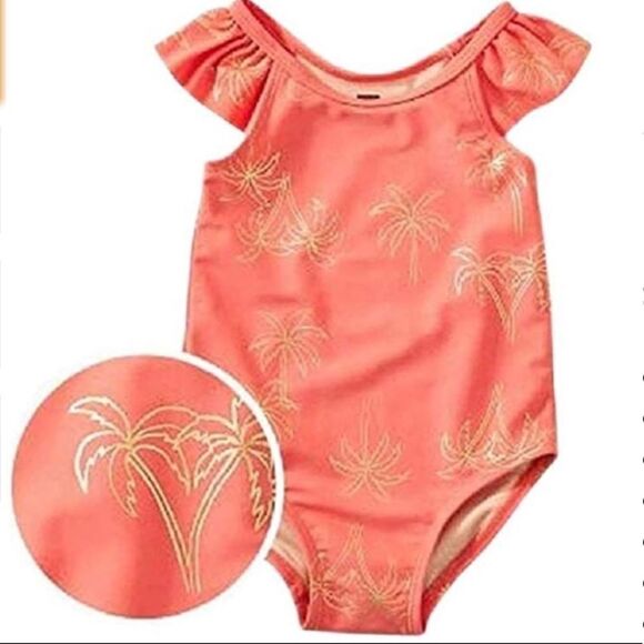 Tea Collection Flutter Shimmer Palm Swimsuit (D12) - Picture 1 of 6